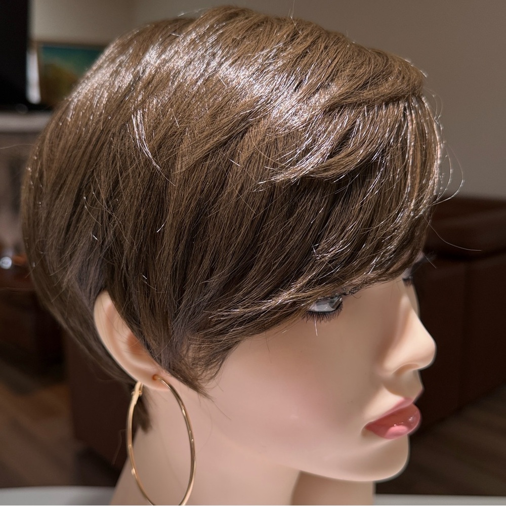 HAIR, Pixie with Bangs, Dark Brown